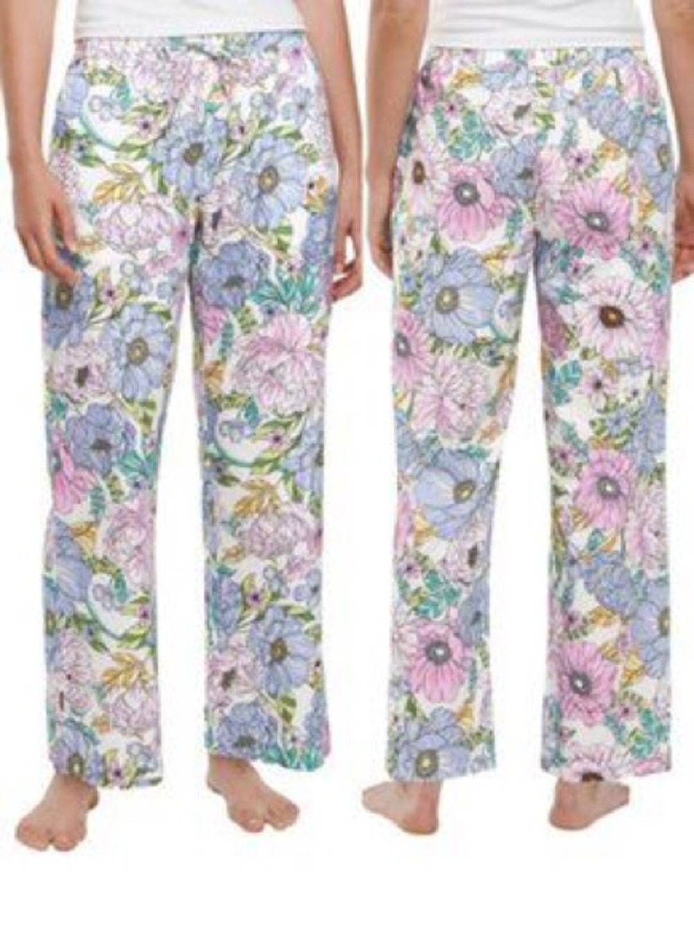 GAP Floral WideLeg Relaxed Fit Elastic Waist Drawstring Side Pocket Lounge Pants